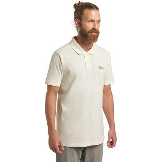 Jack Wolfskin Funkcyjna koszulka polo &quot;Essential&quot; w kolorze beżowym ze sklepu Limango Polska w kategorii T-shirty męskie - zdjęcie 184628508