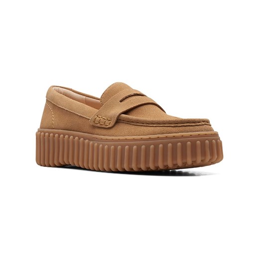 Clarks Skórzane mokasyny "Torhill Penny" w kolorze jasnobrązowym Clarks 41 Limango Polska okazja