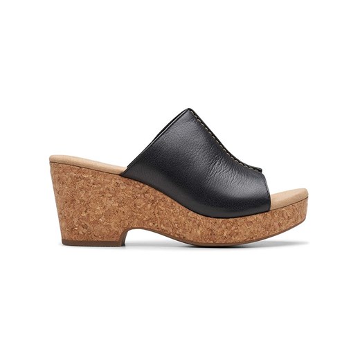 Clarks Skórzane klapki &quot;Giselle Orchid&quot; w kolorze czarnym ze sklepu Limango Polska w kategorii Klapki damskie - zdjęcie 184628975