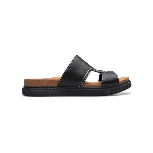 Clarks Skórzane klapki &quot;Arwell Walk&quot; w kolorze czarnym ze sklepu Limango Polska w kategorii Klapki damskie - zdjęcie 184628996