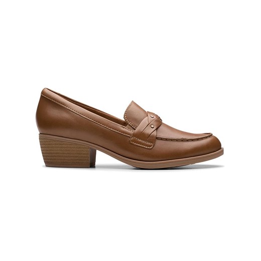 Clarks Skórzane mokasyny &quot;Charlten Echo&quot; w kolorze jasnobrązowym ze sklepu Limango Polska w kategorii Mokasyny damskie - zdjęcie 184629017