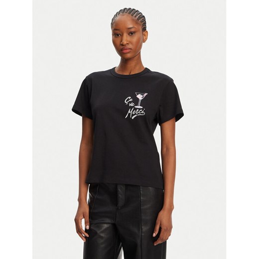 HUGO T-Shirt Destrel_2 50544897 Czarny Loose Fit ze sklepu MODIVO w kategorii Bluzki damskie - zdjęcie 184629048