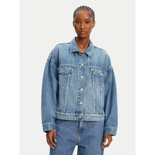 HUGO Kurtka jeansowa Lou 50541559 Niebieski Regular Fit ze sklepu MODIVO w kategorii Kurtki damskie - zdjęcie 184629059