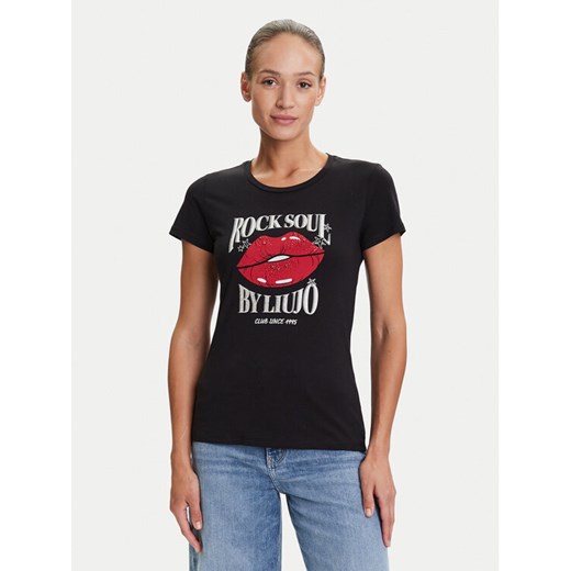 Liu Jo T-Shirt UF5265 JS923 Czarny Regular Fit ze sklepu MODIVO w kategorii Bluzki damskie - zdjęcie 184629106