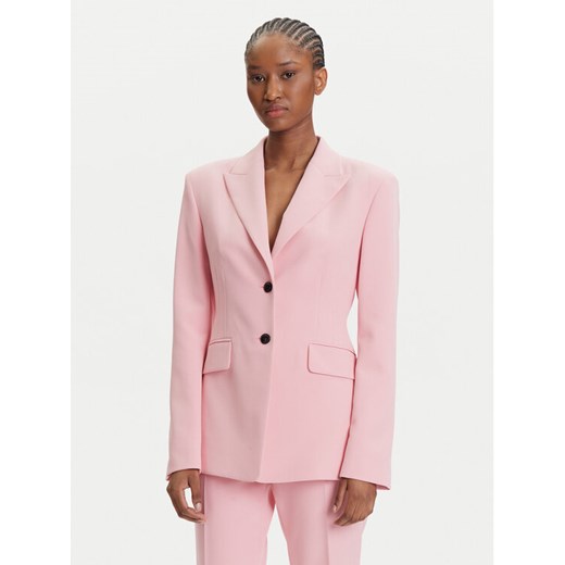 HUGO Marynarka Asmalla-1 50533901 Różowy Slim Fit ze sklepu MODIVO w kategorii Marynarki damskie - zdjęcie 184629116