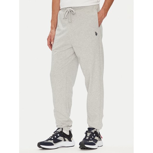 U.S. Polo Assn. Spodnie dresowe MUP4416 Szary Relaxed Fit ze sklepu MODIVO w kategorii Spodnie męskie - zdjęcie 184629118