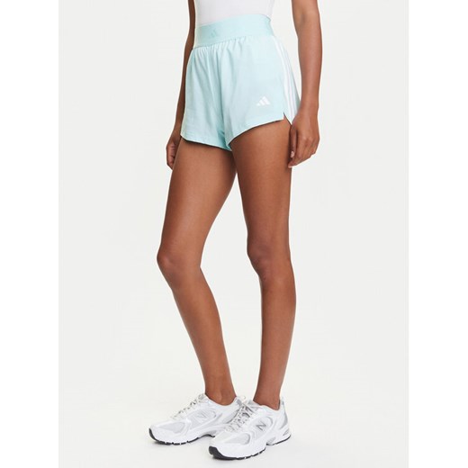 adidas Szorty sportowe Hyperglam Woven JP4774 Turkusowy Regular Fit ze sklepu MODIVO w kategorii Szorty - zdjęcie 184629129