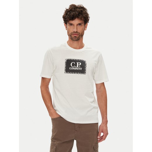 C.P. Company T-Shirt RCCMTS723A005100W Écru Regular Fit ze sklepu MODIVO w kategorii T-shirty męskie - zdjęcie 184629159