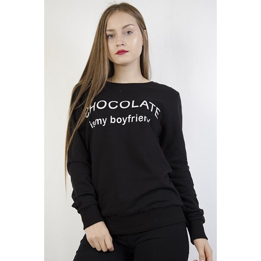 Bluza z napisem "Chocolate is my boyfriend" ze sklepu olika.com.pl w kategorii Bluzy damskie - zdjęcie 184630158