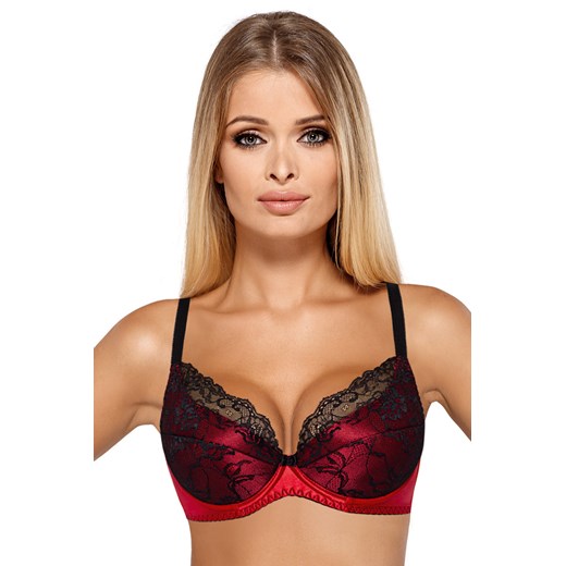 Biustonosz push-up PariPari Catherine IV red-black 80D kontri.pl