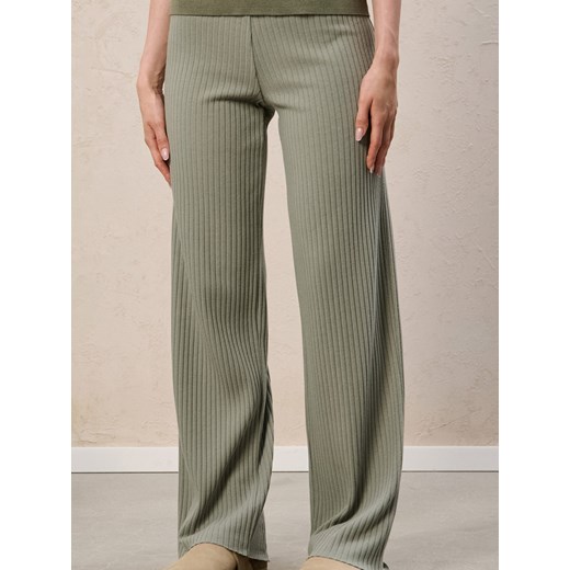 Sinsay - Spodnie wide leg - zielony Sinsay L Sinsay