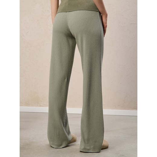 Sinsay - Spodnie wide leg - zielony Sinsay L Sinsay