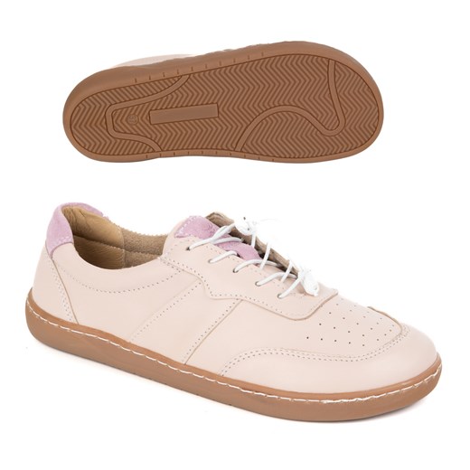 BUTY DAMSKIE BAREFOOT SKÓRA MINIMALISTYCZNE SZEROKIE ARIA pudrowy róż 103MP ze sklepu butyolivier w kategorii Buty sportowe damskie - zdjęcie 184630719