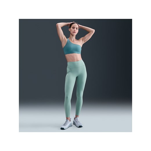 Damskie legginsy 7/8 z wysokim stanem i kieszeniami zapewniające średnie wsparcie Nike Universa - Zieleń ze sklepu Nike poland w kategorii Spodnie damskie - zdjęcie 184631315