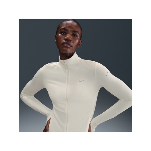 Damska bluza do biegania z zamkiem na całej długości Dri-FIT Nike Swift - Biel ze sklepu Nike poland w kategorii Bluzki damskie - zdjęcie 184631365