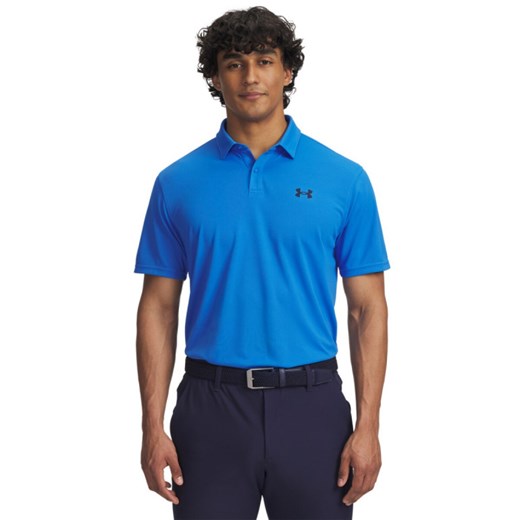 Męska koszulka do golfa Under Armour UA T2G Pique Polo - niebieska ze sklepu Sportstylestory.com w kategorii T-shirty męskie - zdjęcie 184631518