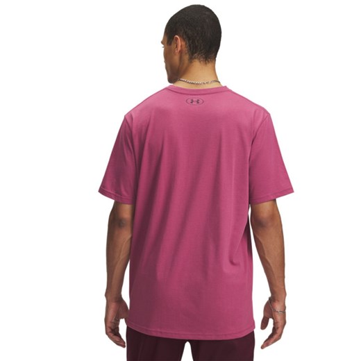 Męski t-shirt z nadrukiem Under Armour UA M Sportstyle LC SS - różowy ze sklepu Sportstylestory.com w kategorii T-shirty męskie - zdjęcie 184631525