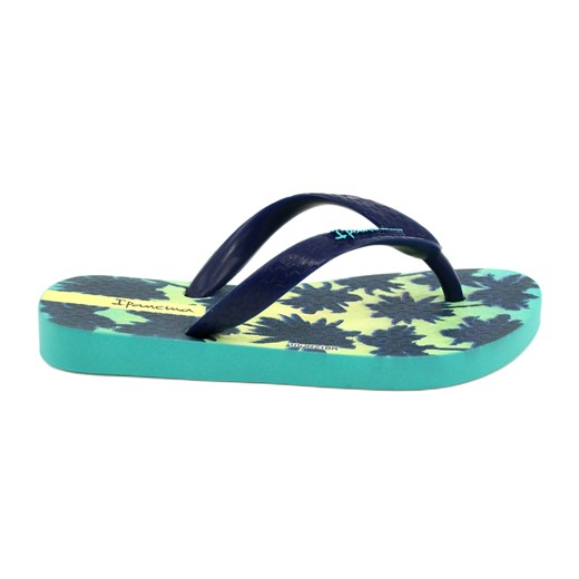 Klapki dziecięce japonki Ipanema 83185 Classic X Kids zielono-granatowe zielone ze sklepu ButyModne.pl w kategorii Klapki dziecięce - zdjęcie 184632286