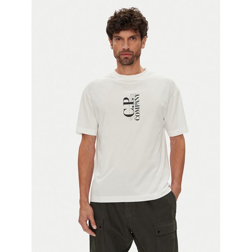 C.P. Company T-Shirt 19CMTS092A005100W Écru Regular Fit ze sklepu MODIVO w kategorii T-shirty męskie - zdjęcie 184632605