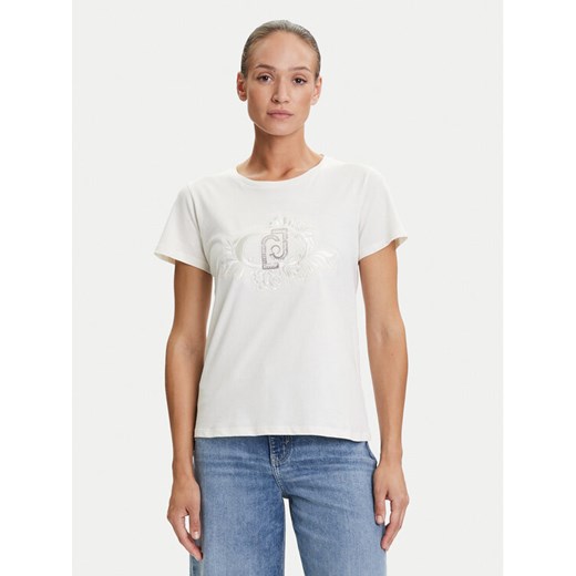 Liu Jo Sport T-Shirt TF5162 JS923 Écru Regular Fit ze sklepu MODIVO w kategorii Bluzki damskie - zdjęcie 184632609