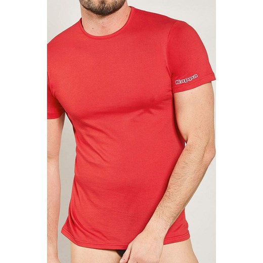 Kappa czerwona koszulka męska bawełniana z krótkim rękawem K1305, Kolor czerwony, Rozmiar M, Kappa ze sklepu Primodo w kategorii T-shirty męskie - zdjęcie 184633767