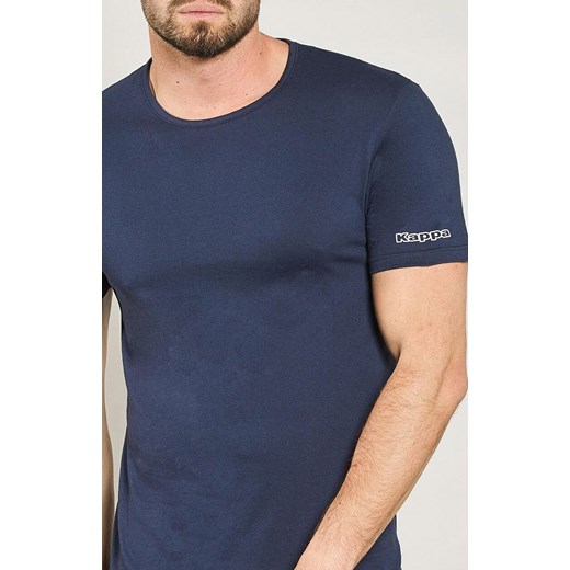 Kappa granatowa koszulka męska bawełniana z krótkim rękawem K1305, Kolor granatowy, Rozmiar M, Kappa ze sklepu Intymna w kategorii T-shirty męskie - zdjęcie 184634376