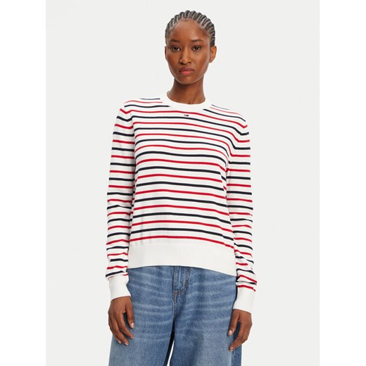 Tommy Jeans Sweter Essential DW0DW20159 Kolorowy Regular Fit ze sklepu MODIVO w kategorii Swetry damskie - zdjęcie 184635166