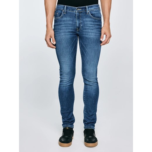 Jeansy męskie skinny z przetarciami niebieskie Jeffray 366 ze sklepu Big Star w kategorii Jeansy męskie - zdjęcie 184635398