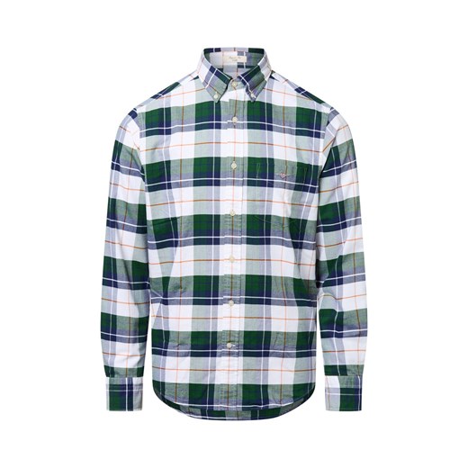 Gant Męska koszula casual Mężczyźni Regular Fit Bawełna jodłowy w kratkę ze sklepu vangraaf w kategorii Koszule męskie - zdjęcie 184635709
