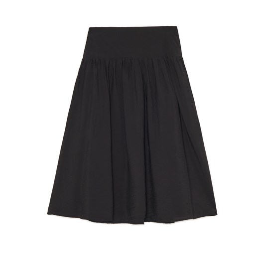 Cropp - Rozkloszowana spódnica midi z kieszeniami - czarny ze sklepu Cropp w kategorii Spódnice - zdjęcie 184636307