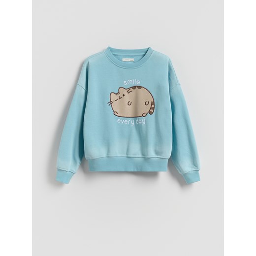 Reserved - Bluza Pusheen - jasnoniebieski ze sklepu Reserved w kategorii Bluzy dziewczęce - zdjęcie 184636579