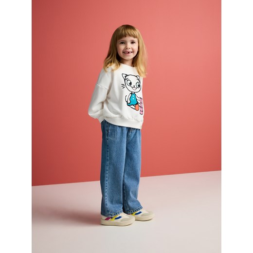 Reserved - Bawełniana bluza Kicia Kocia - złamana biel Reserved 5-2 lata) Reserved