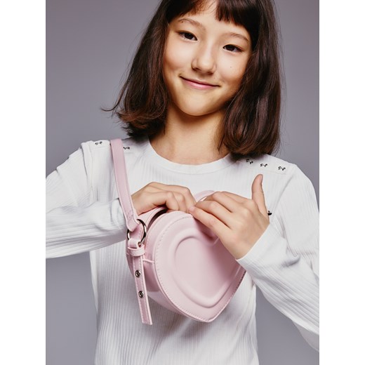 Reserved - Torebka w kształcie serca - pastelowy róż Reserved ONE SIZE Reserved