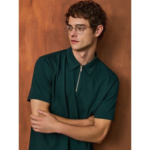 Sinsay - Koszulka polo - zielony Sinsay L Sinsay