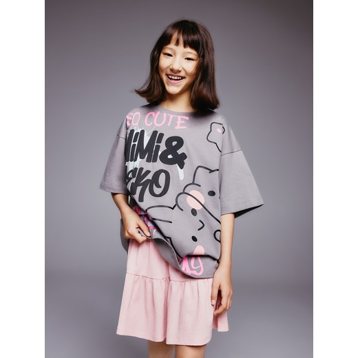 Reserved - Strukturalna spódnica - brudny róż Reserved 134/140 (8-9 lat) Reserved