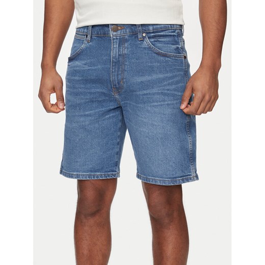 Wrangler Szorty jeansowe Frontier 112350821 Niebieski Relaxed Fit ze sklepu MODIVO w kategorii Spodenki męskie - zdjęcie 184639648