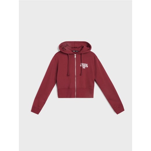 Sinsay - Rozpinana bluza z kapturem - fioletowy ze sklepu Sinsay w kategorii Bluzy damskie - zdjęcie 184640947