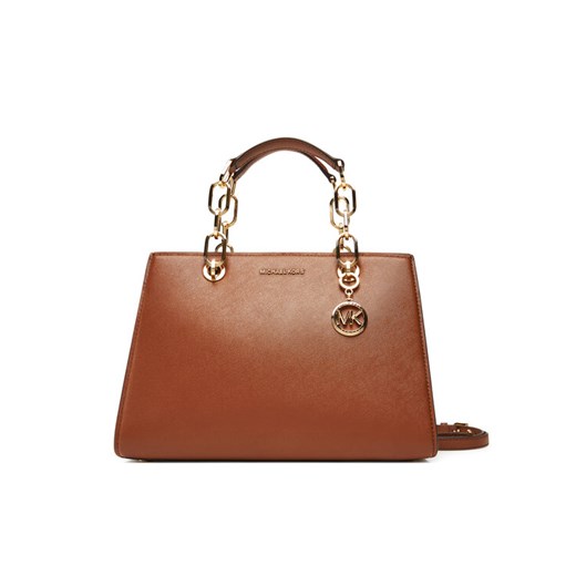 Torebka MICHAEL Michael Kors Cynthia 30S4GCYS2T Brązowy ze sklepu eobuwie.pl w kategorii Kuferki - zdjęcie 184641725