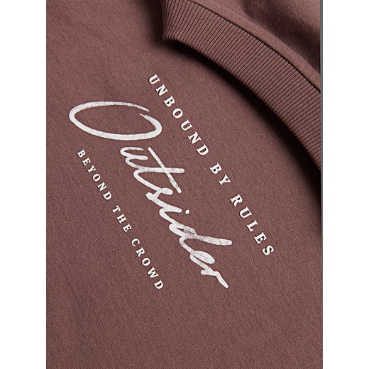 Reserved - T-shirt comfort z nadrukiem - jasnofioletowy Reserved XL Reserved