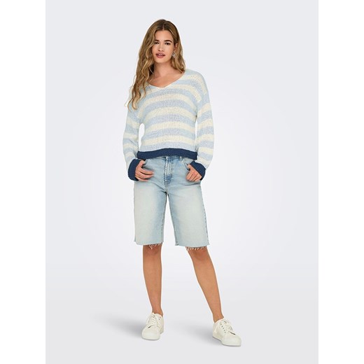 ONLY Sweter w kolorze kremowo-błękitnym XL promocyjna cena Limango Polska
