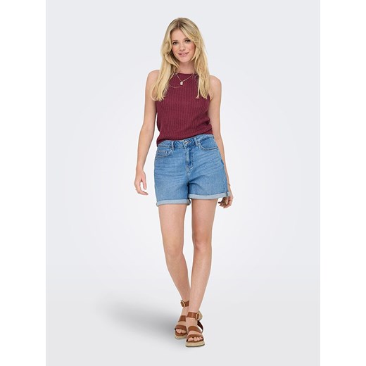 ONLY Top dzianinowy w kolorze bordowym M wyprzedaż Limango Polska