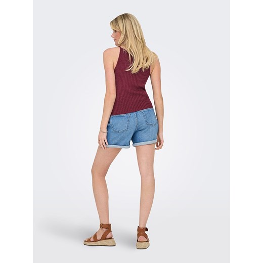 ONLY Top dzianinowy w kolorze bordowym M okazyjna cena Limango Polska