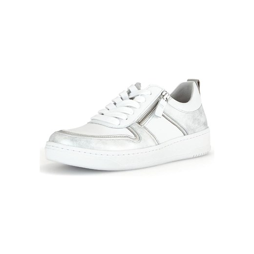 Gabor Skórzane sneakersy w kolorze srebrno-białym ze sklepu Limango Polska w kategorii Buty sportowe damskie - zdjęcie 184643728