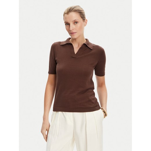Weekend Max Mara Polo Roncolo 2525366071 Brązowy Regular Fit ze sklepu MODIVO w kategorii Bluzki damskie - zdjęcie 184644656
