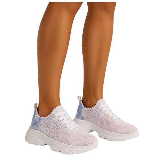 Ażurowe letnie buty sportowe na platformie /G7-3 17944 G300/ ze sklepu Pantofelek24.pl w kategorii Buty sportowe damskie - zdjęcie 184645865