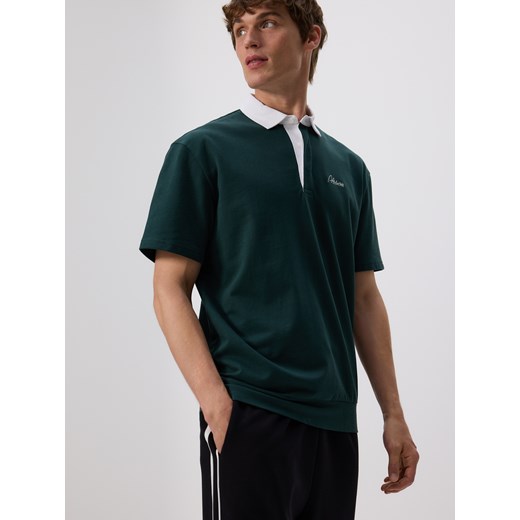 Reserved - Spodnie loose fit - granatowy Reserved S Reserved