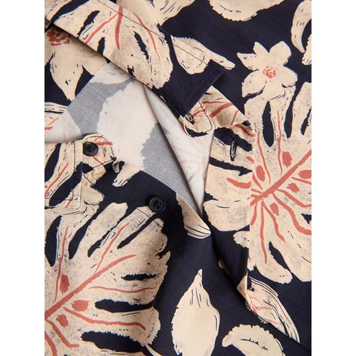 Reserved - Koszula comfort fit z wiskozy - granatowy Reserved L Reserved