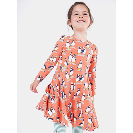 Frugi Sukienka w kolorze pomarańczowym ze sklepu Limango Polska w kategorii Sukienki dziewczęce - zdjęcie 184646365