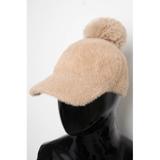 CZAPKA  ALPAKA Z POMPONEM- CAMEL ze sklepu olika.com.pl w kategorii Czapki zimowe damskie - zdjęcie 184646678