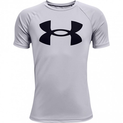 Chłopięca koszulka treningowa UNDER ARMOUR UA Tech Big Logo SS - szara ze sklepu Sportstylestory.com w kategorii T-shirty chłopięce - zdjęcie 184647709